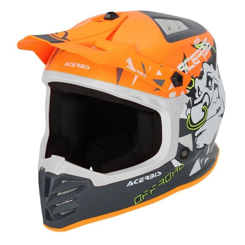 Мотошлем детский кроссовый Acerbis Profile Junior Orange/Grey