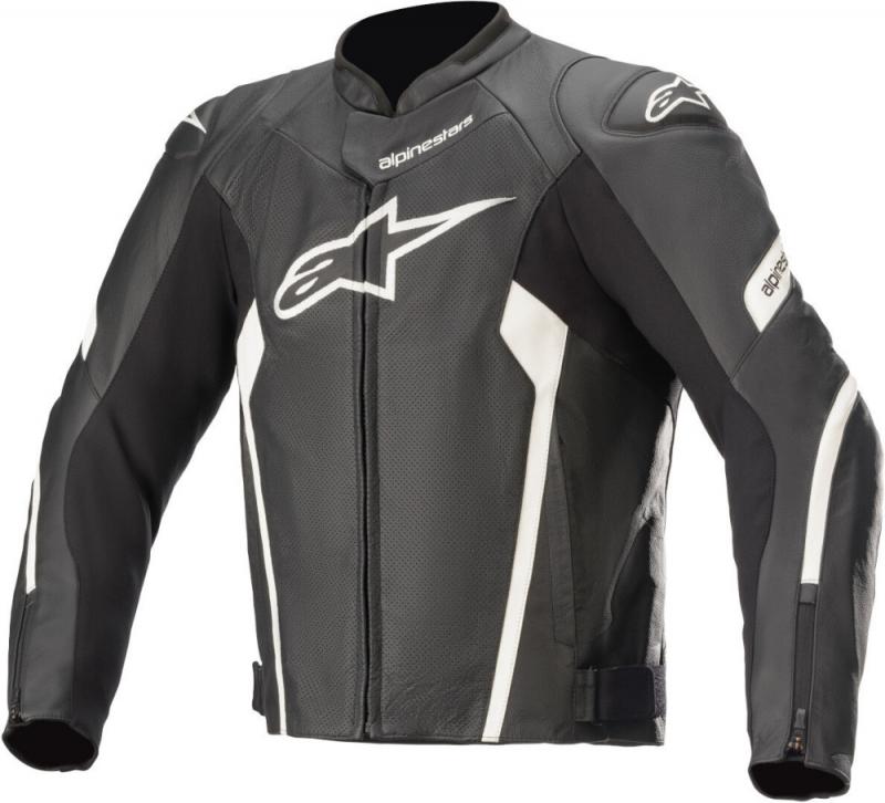 Мотокуртка кожаная ALPINESTARS FASTER V2 AIRFLOW LEATHER JACKET черно-белый