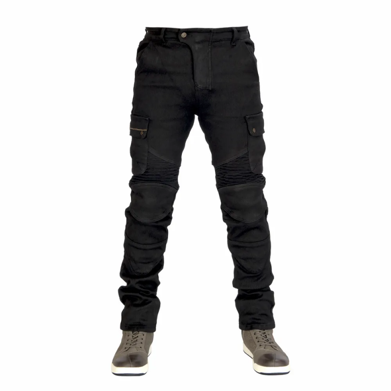 Мотоциклетные штаны MadBull Cargo JS Stretch Black Kevlar