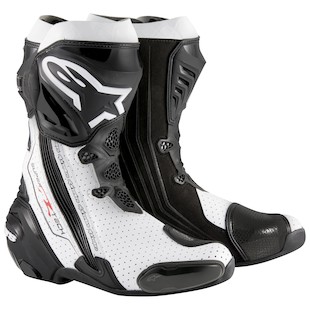 Мотоботы Alpinestars Supertech R (вентиляция) черно-белые