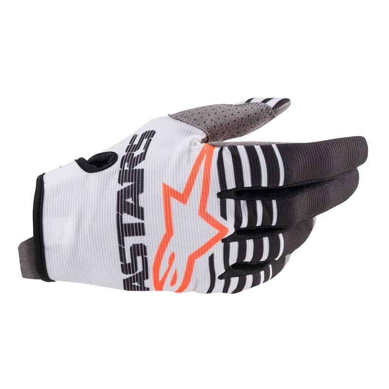 Мотокроссовые перчатки Alpinestars Radar, Бело-черные