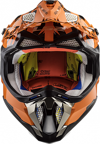 Кроссовый шлем MX470 LS2 Subverter Emperor Черно-оранжевый 3XL