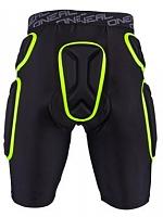 Защитные шорты Oneal Trail Short чёрно-зеленые лайм