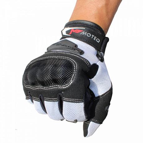 Текстильные перчатки Moteq Twist 2.1, черно-белые S