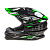 Мотошлем кроссовый AiM JK803S с маской зелено черный