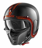 Шлем открытый Shark S-Drak Carbon Vinta Carbon Chrom Orange