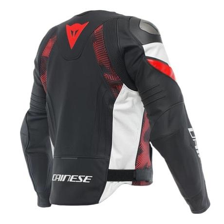 Мотокуртка кожаная Dainese Avro 5 Black/red-lava/white 48