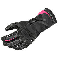 Мотоперчатки женские Macna Terra черный камуфяж с розовыми полосками