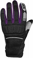 Перчатки текстильные женские IXS Samur-Air 1.0 Черный/Фиолетовый/Серый