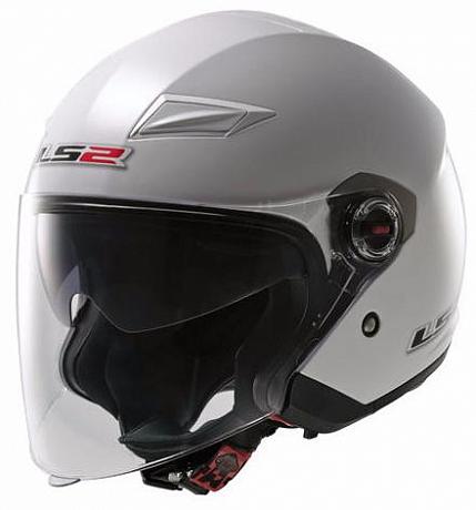 Открытый шлем LS2 OF569 Track Gloss White