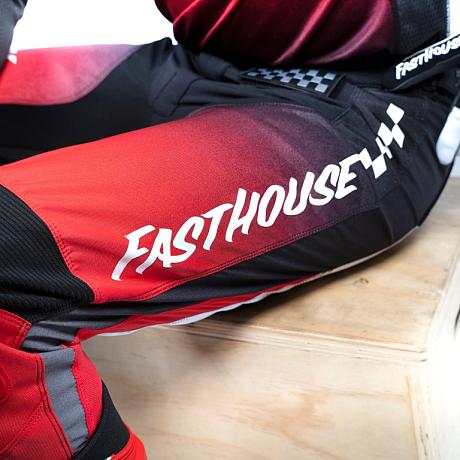 Брюки кроссовые Fasthouse Grindhouse Mod Red Black 32